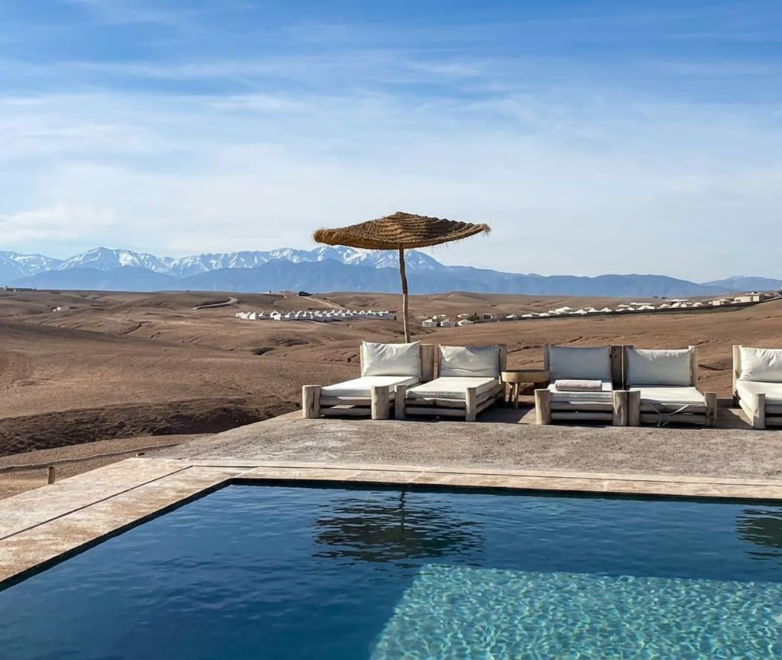 Agafay Desert: Sunset Camel, Quad Bike & Dinner Show, Pool